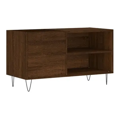 (brown oak) vidaXL Record Cabinet Record Storage Cabinet Sideboard White Engineered Wood