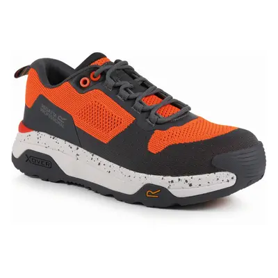 (10 UK, Orange/Grey) Regatta Adults Crossfort S1 Metal Free Safety Low Rise Trainers Sneakers Sh