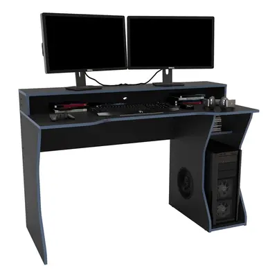 Black Computer Desk Birlea Enzo Gaming Blue Home Office Table