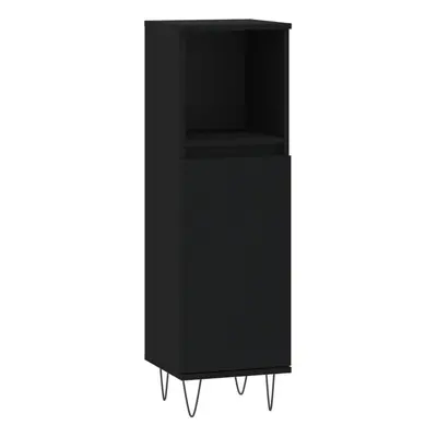 (black) vidaXL Bathroom Cabinet Vanity Unit Storage Cabinet Cupboard Engineered Wood