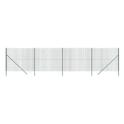 (green, 2.2 x m) vidaXL Wire Mesh Fence Chain Link Fence Panel Green Galvanised Steel 0.8x10 m