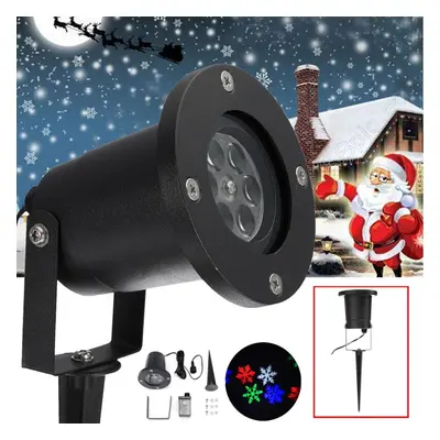 12W Waterproof Colorful Snowflake LED Stage Light Projector Lamp For Christmas Outdoor