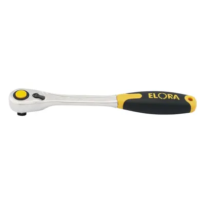 Elora Fine Tooth Quick Release Soft Grip Reversible Ratchet, 1/2"" Sq. Dr., 270mm