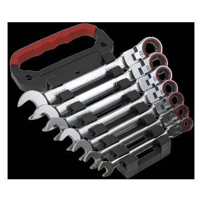 Flexi-Head Ratchet Combination Spanner Set 7pc Metric Platinum Series