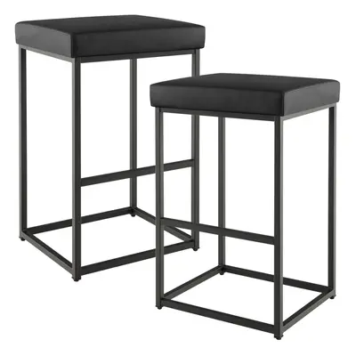 Set of Bar Stools Dining Counter Height Chair Modern Upholstered Pub Stools