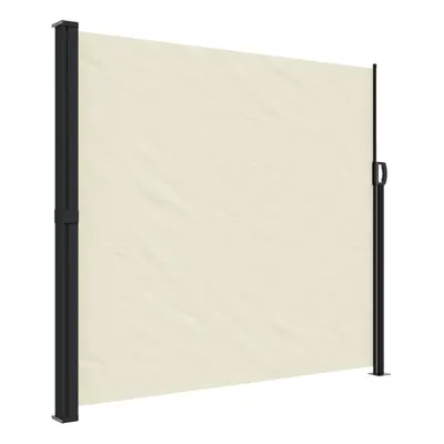 vidaXL Retractable Side Awning Outdoor Privacy Screen Shade Cream 180x300 cm