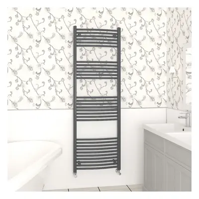 (1800x600mm, Anthracite) NRG Curved Central Heating Towel Rail Bathroom Heated Rad Radiators Lad