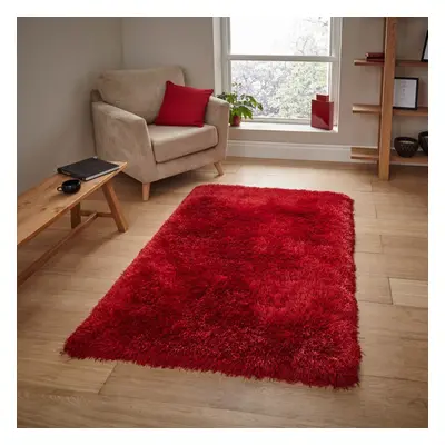 (60x120cm) Montana Shaggy Rugs in Red Small Large Thick Soft Plain Pile Luxury Mats