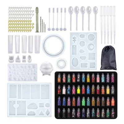 Silicone Casting Resin Molds Set For Resin Jewelry DIY Resin Pendant Bracelet Silicone Casting M