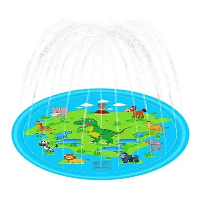 170cm Blue Dinosaur Round Edge Inflatable Water Pad Water Outdoor Toys