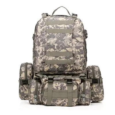 (ACU Camouflage) 50L 600D Military Nylon Outdoor Sports Rucksack Backpack Camping Hiking Camoufl