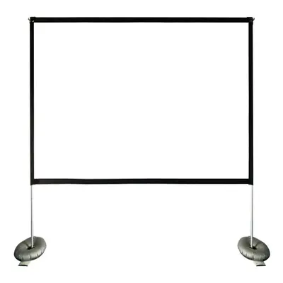 100-Inch Projector Screen with Stable Stand 16:9 Full HD Portable Polyester White Elastic Screen