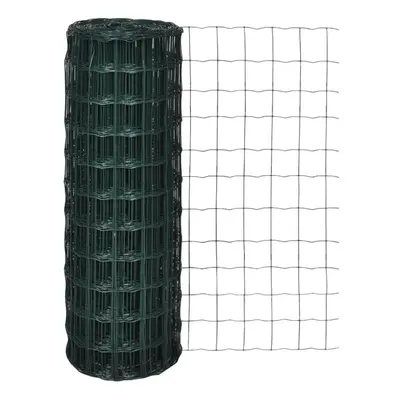 vidaXL Euro Fence Panel Screen Barrier 10x1.2 m with 76x63 mm Mesh Steel Green