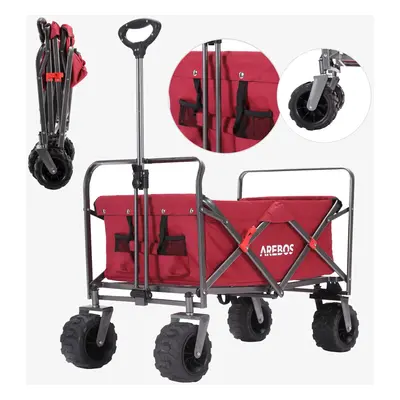 AREBOS Handcart | Transport cart | up to kg | Foldable | Cart | Red