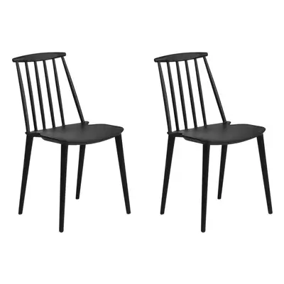 Set of Dining Chairs VENTNOR Black