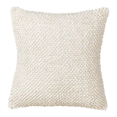 Throw Cushion JOARA Cotton x cm Solid Light Beige