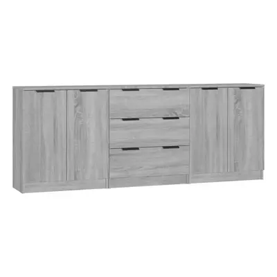 (grey sonama) vidaXL Sideboards Piece Engineered Wood Storage Rack Organiser Multi Colours