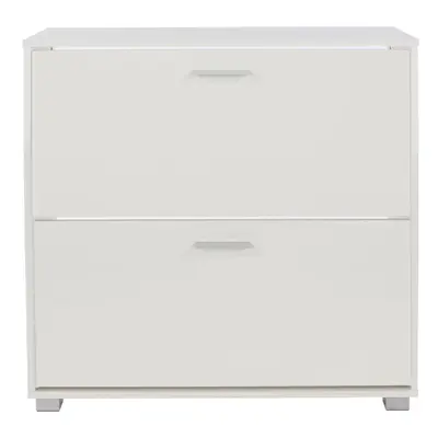 Home Source Rimini Shoe Cabinet Hallway Storage Unit White