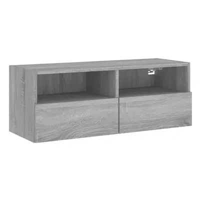 vidaXL TV Wall Cabinet Wall-mounted TV Cabinet Grey Sonoma Engineered Wood