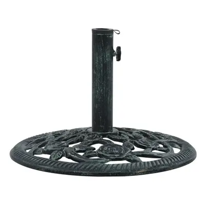 vidaXL Umbrella Base Outdoor Parasol Base Umbrella Holder Green kg Cast Iron