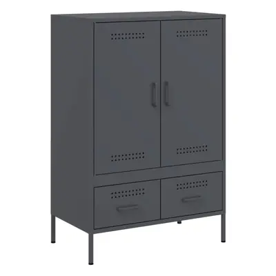 (anthracite) vidaXL Highboard Sideboard Side Cabinet Storage Cupboard Cold-rolled Steel