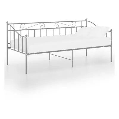 vidaXL Sofa Bed Frame Grey Metal Sleepover Occasional Guest Rest Living Room