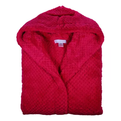 (Red, Extra Large - UK 20/22) Slenderella Ladies Waffle Fleece Hooded Wrap Dressing Gown