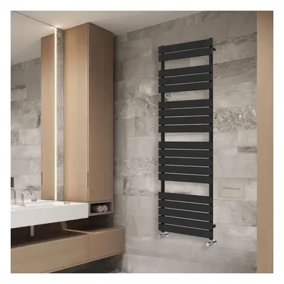 (1800x600mm) NRG Flat Panel Heated Towel Rail Bathroom Rad Radiator Black