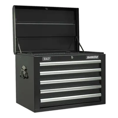 660 x x 490mm BLACK Drawer Topchest Tool Chest Storage Unit - High Gloss