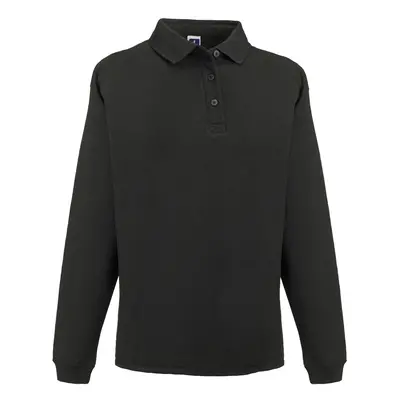 (L, Black) Russell Europe Mens Heavy Duty Collar Sweatshirt