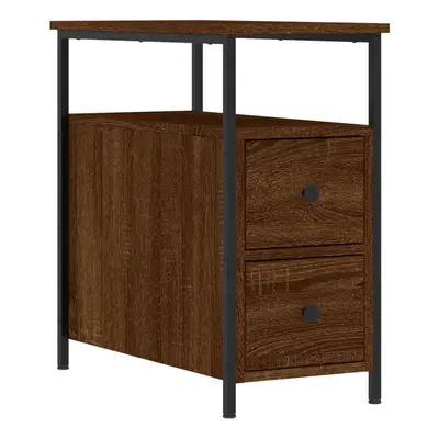 (brown oak) vidaXL Bedside Cabinet Bedside Table Side Table Sonoma Oak Engineered Wood