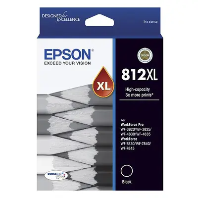 GENUINE Original Epson 812XL High Capacity Black Ink Cartridge Toner C13T05E192