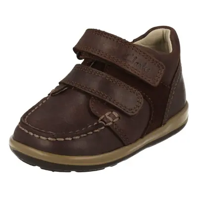 (UK Infant, Dark Brown (Brown)) Infant Boys Clarks Ankle Boots Softly Doc - G Fit