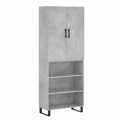 (concrete grey, shelves) vidaXL Highboard Sideboard Storage Cabinet Side Cabinet White Engineere