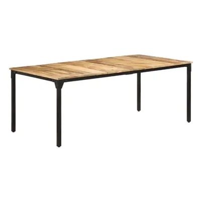 vidaXL Rough Mango Wood Dining Table 200x100x76 cm Kitchen Office Furniture