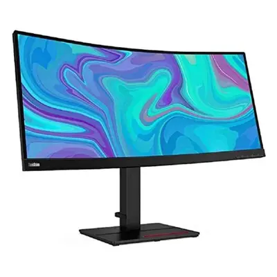 Lenovo ThinkVision T34w-20 34" WQHD Curved Screen WLED LCD Monitor - Raven Black - x - HDMI - Di