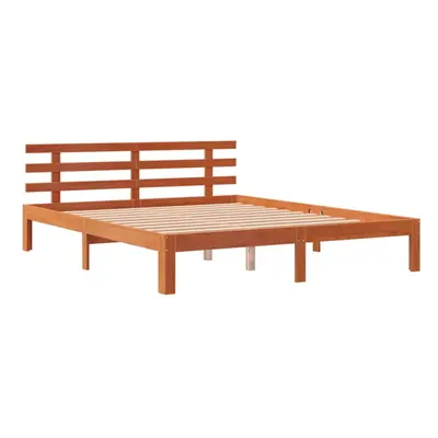 (160 x cm) vidaXL Bed Frame Home Wooden Bedroom Bedstead Platform Bed Base Solid Wood