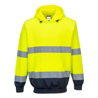 (3XL, Yellow/Navy) Portwest Mens Two Tone High-Vis Hoodie