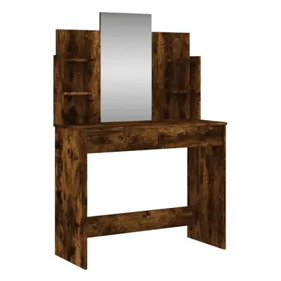 (smoked oak) vidaXL Dressing Table with Mirror Dressing Room Cosmetic Table Vanity Table