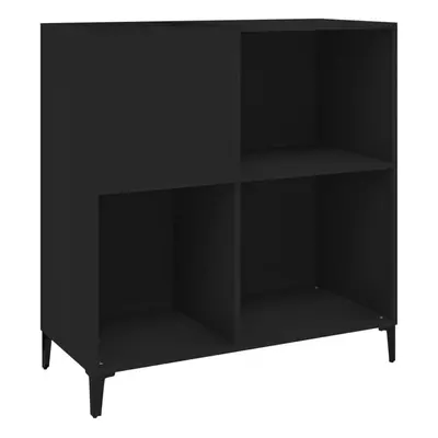 (black) vidaXL Record Cabinet Sideboard Side Cabinet Engineered Wood