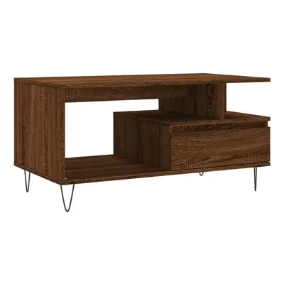 (brown oak) vidaXL Coffee Table Side Table End Accent Telephone Sofa Table Engineered Wood