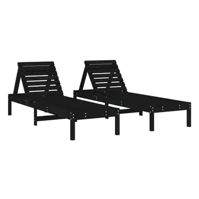 (black pine, pcs) vidaXL Sun Loungers Sun Bed Outdoor Lounge Bed Garden Day Bed Solid Wood Pine