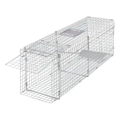 (100 cm) vidaXL Animal Trap Humane Rat Trap Cat Cage Trap Animal Cage Galvanised Iron