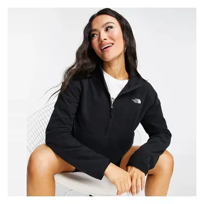 (TNF Womens TKA Glacier Cropped Fleece in Black XS) TNF Womens TKA Glacier Black Cropped Fleece