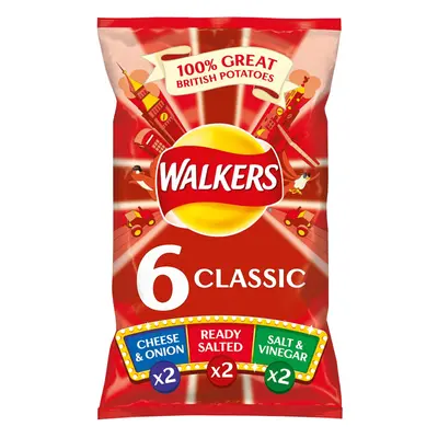 Walkers Crisps Classic Variety Multipack - 18x6x25g