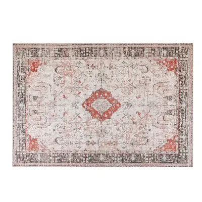 Cotton Area Rug x cm Red and Beige ATTERA