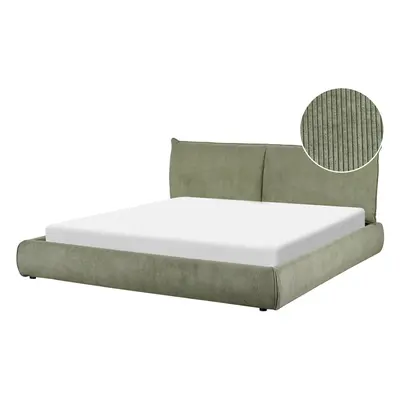 Bed VINAY x cm (EU Super King) Corduroy Olive Green