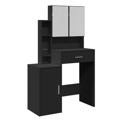 (black) vidaXL Dressing Table with Cabinet Cosmetic Table Vanity Desk Makeup Table