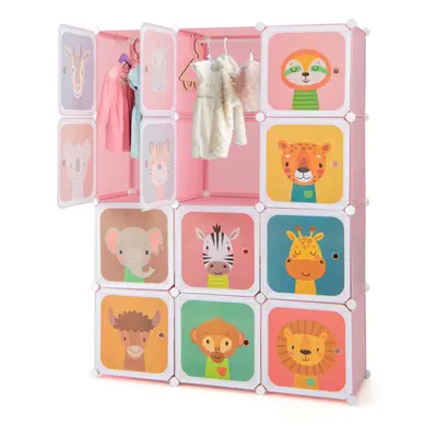 Kids Wardrobe 12-Cube Baby Closet Dresser Children's Storage Organizer