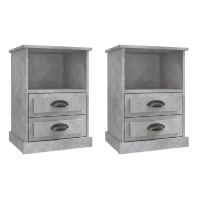 (concrete grey, pcs) vidaXL Bedside Cabinets Side Table Nightstand Bedroom Bed Cabinet Bed Table